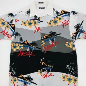 VTG Koman Sport Hawaiian Shirt Large Aloha Print P